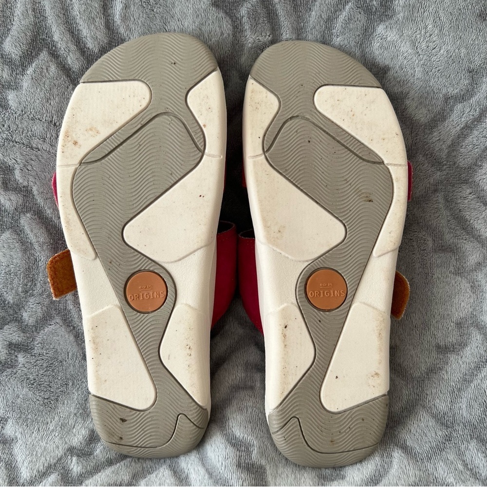 Earth Origins Vesper Suede Slides 8 Raspberry Multi NWOT - Picture 6 of 8